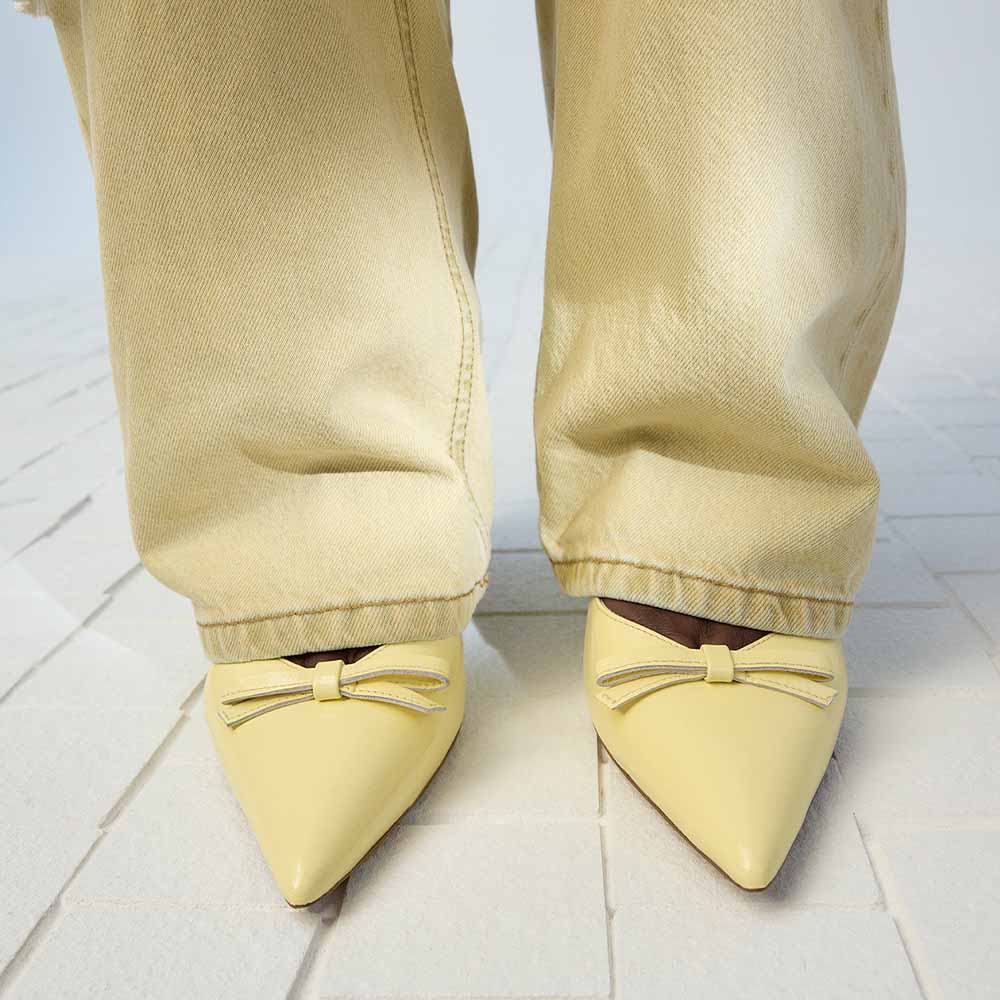 Luxuriant-In Women's Yellow Pumps image number 1